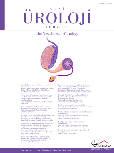 Yeni Üroloji Dergisi Volume: 11 Issue: 3