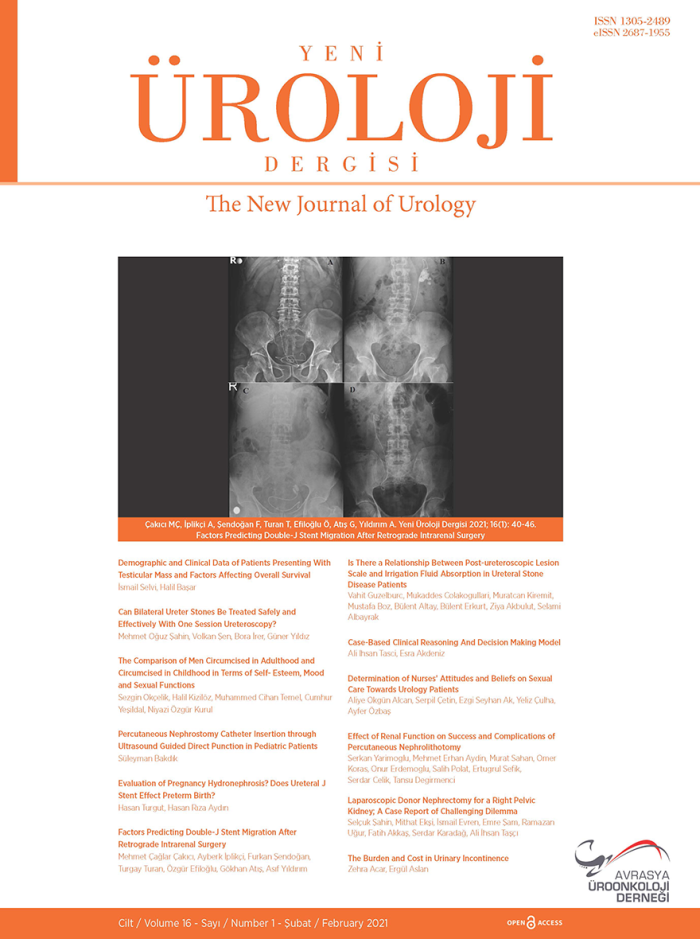 Yeni Üroloji Dergisi  Volume: 16 Issue: 1