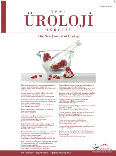 Yeni Üroloji Dergisi Volume: 9 Issue: 1
